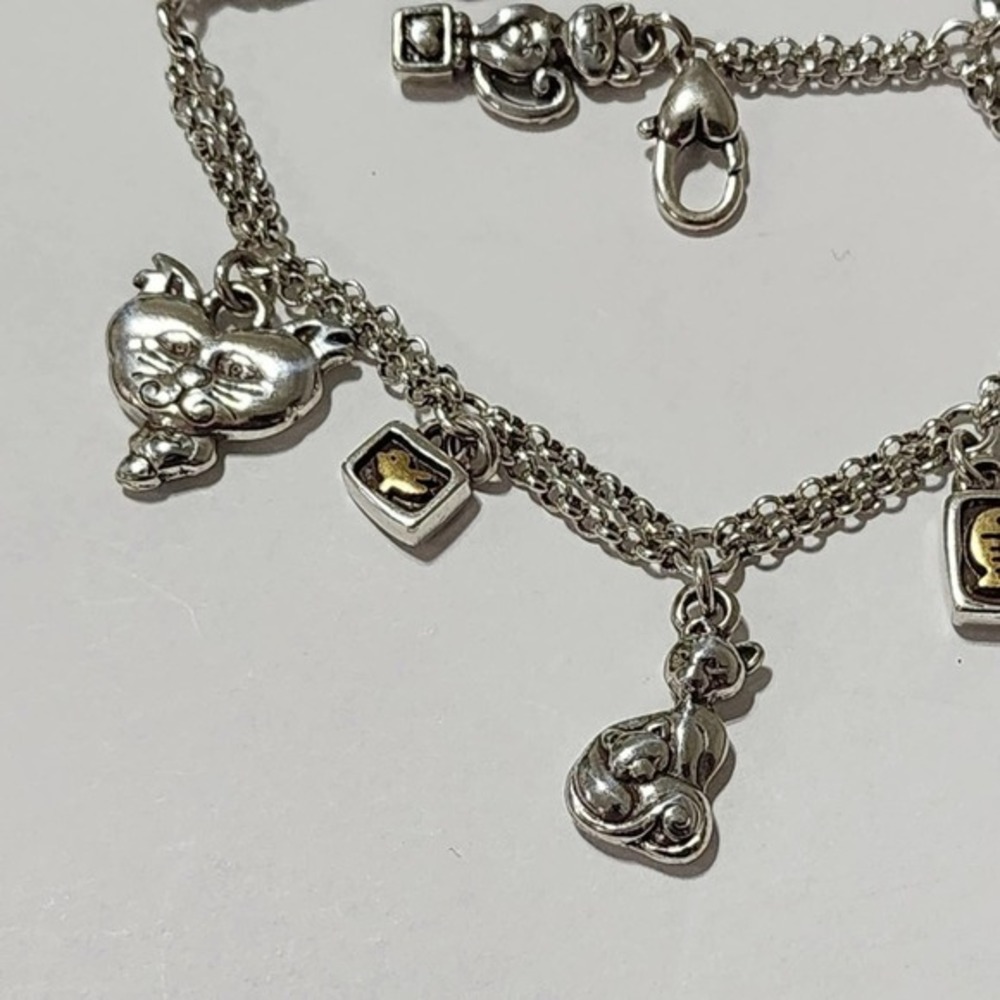 Brighton kitty cat lover's I Heart My Cat‎ Good Fortune charm bracelet - Picture 3 of 13